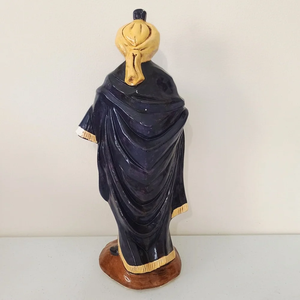 Vintage Hand Painted Chalkware Standing Wiseman Figure Nativity Replacement 13